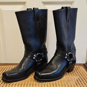 Women's Frye Black leather harness boot